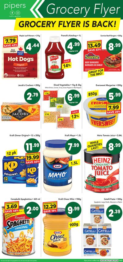 Pipers Superstore Flyer July 24 to 30