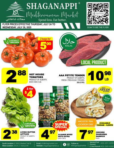 Shaganappi Mediterranean Market Flyer July 24 to 30