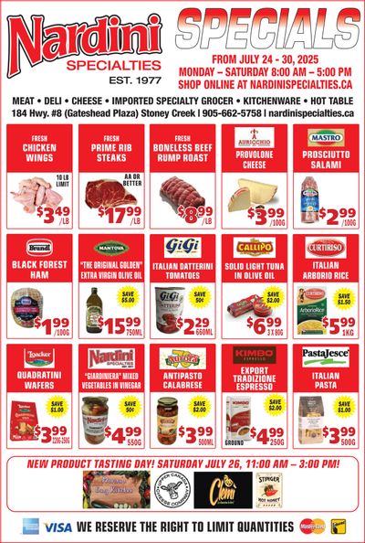 Nardini Specialties Flyer July 24 to 30