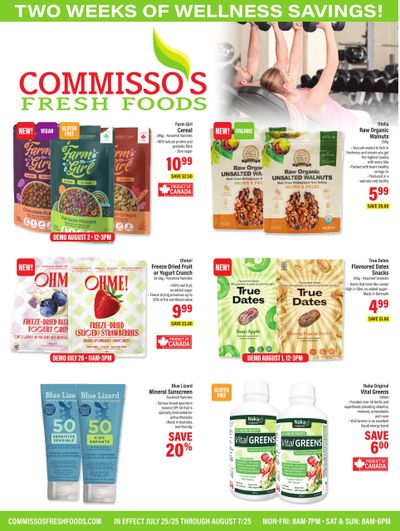Commisso's Fresh Foods Wellness Flyer July 25 to August 7