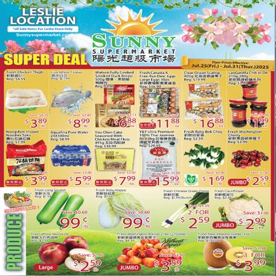 Sunny Supermarket (Leslie) Flyer July 25 to 31