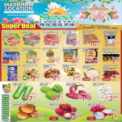 Sunny Foodmart (Markham) Flyer July 25 to 31