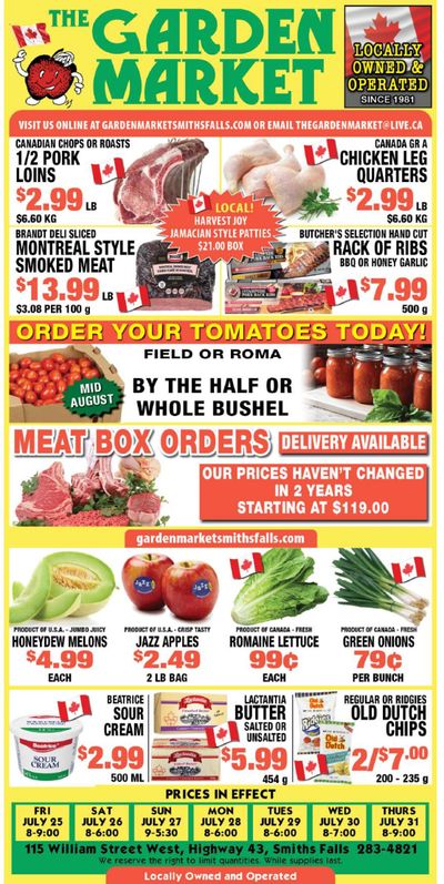 The Garden Market Flyer July 25 to 31