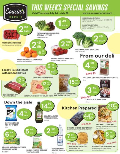 Cousin's Market Flyer July 24 to 29