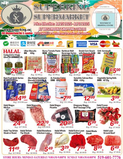Superking Supermarket (London) Flyer July 25 to 31