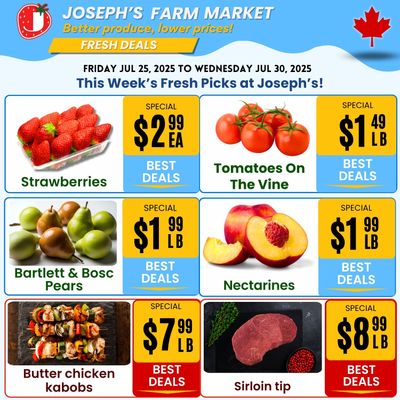 Joseph's Farm Market Flyer July 25 to 30