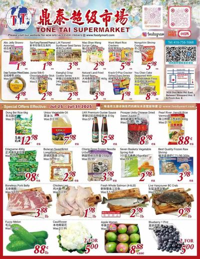 Tone Tai Supermarket Flyer July 25 to 31