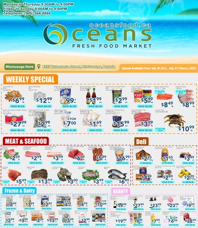 Oceans Fresh Food Market (Mississauga) Flyer July 25 to 31