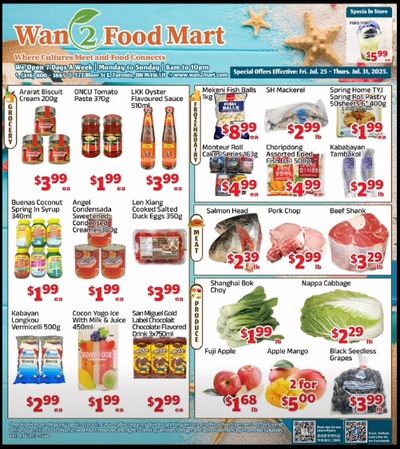 Wan 2 Food Mart Flyer July 25 to 31