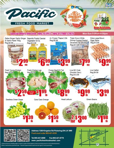 Pacific Fresh Food Market (Pickering) Flyer July 25 to 31