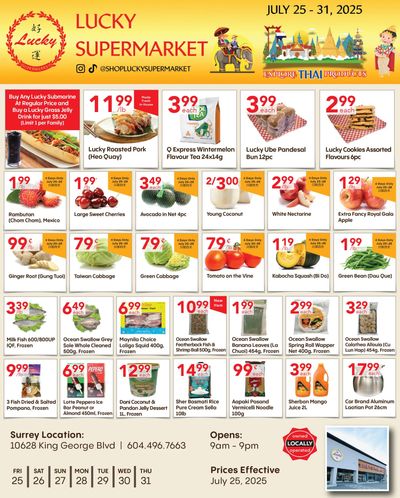 Lucky Supermarket (Surrey) Flyer July 25 to 31