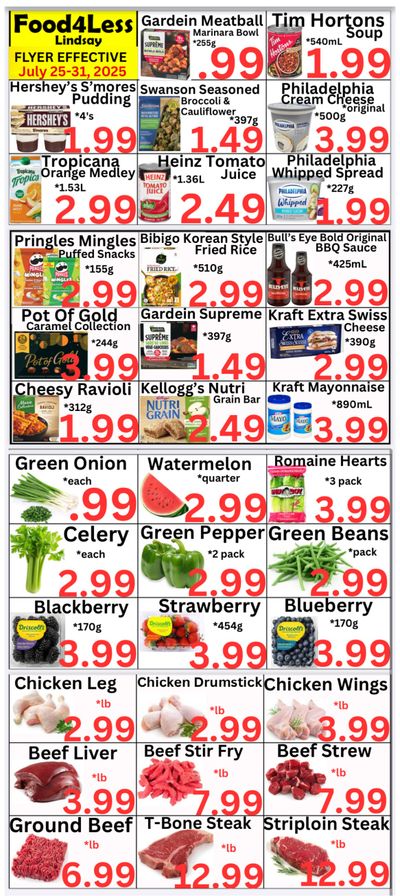 Food 4 Less (Lindsay) Flyer July 25 to 31