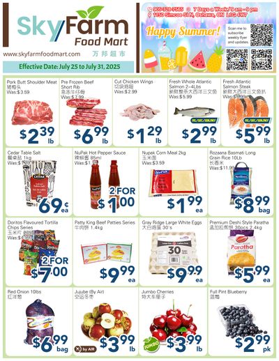 SkyFarm Food Mart Flyer July 25 to 31