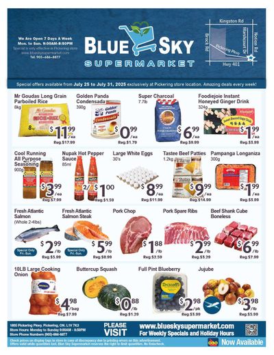 Blue Sky Supermarket (Pickering) Flyer July 25 to 31