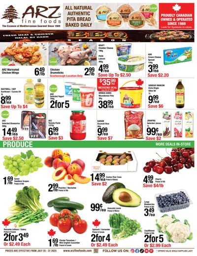 Arz Fine Foods Flyer July 25 to 31