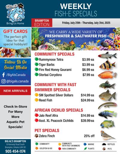 Big Al's (Brampton) Weekly Specials July 25 to 31