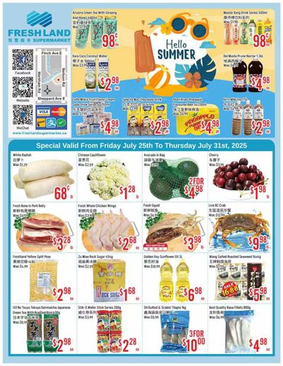 FreshLand Supermarket Flyer July 25 to 31
