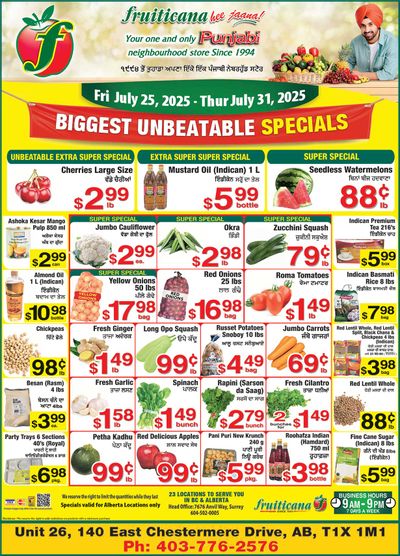 Fruiticana (Chestermere) Flyer July 25 to 31