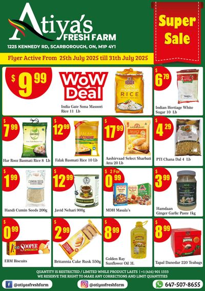 Atiya's Fresh Farm Flyer July 25 to 31