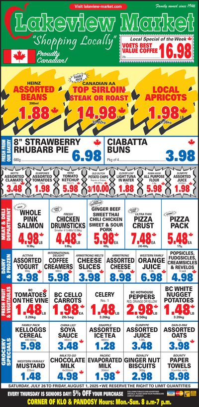 Lakeview Market Flyer July 26 to August 1