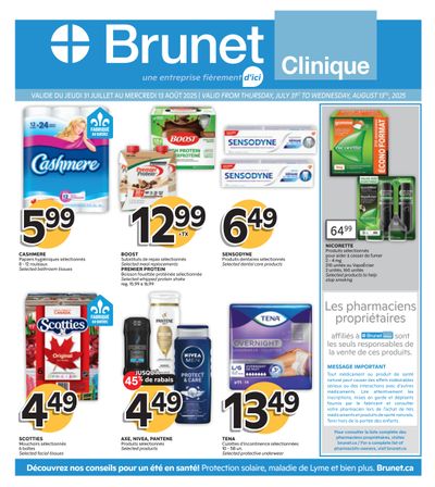 Brunet Clinique Flyer July 31 to August 13