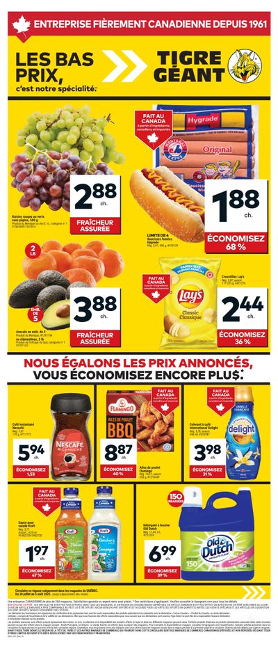 Tigre Géant Flyer July 30 to August 5