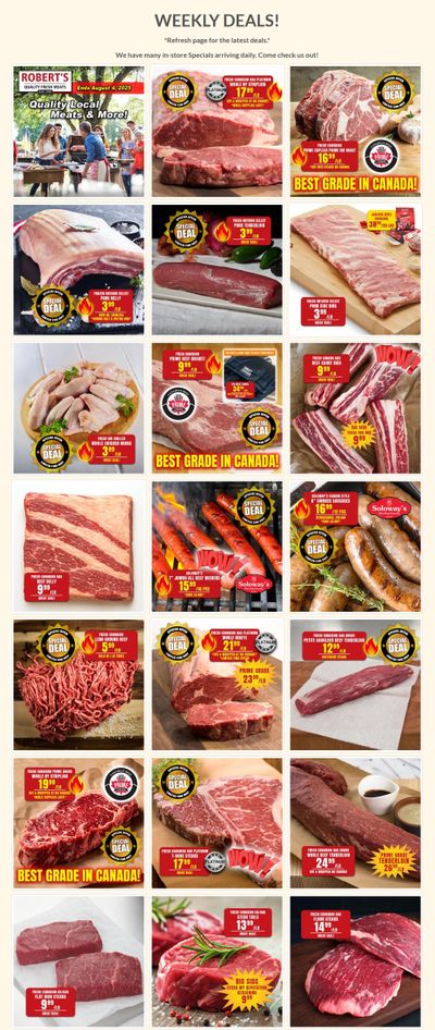 Robert's Fresh and Boxed Meats Flyer July 28 to August 4