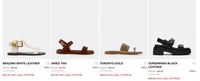 Steve Madden Canada Summer Sale: Extra 30% off with Promo Code