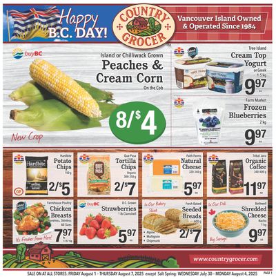 Country Grocer (Salt Spring) Flyer August 1 to 7
