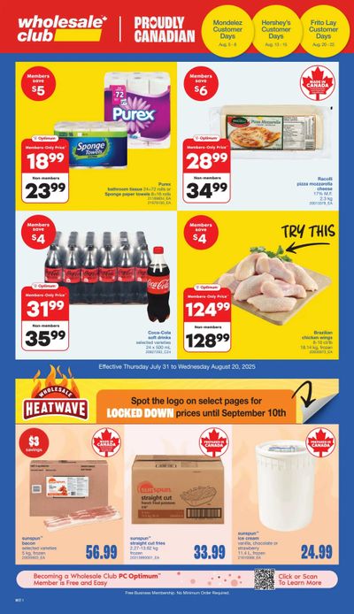 Wholesale Club (West) Flyer July 31 to August 20