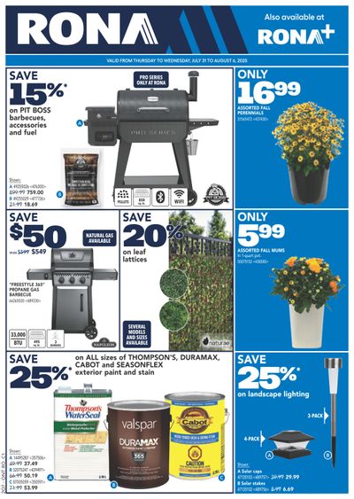 Rona & Rona+ (ON) Flyer July 31 to August 6