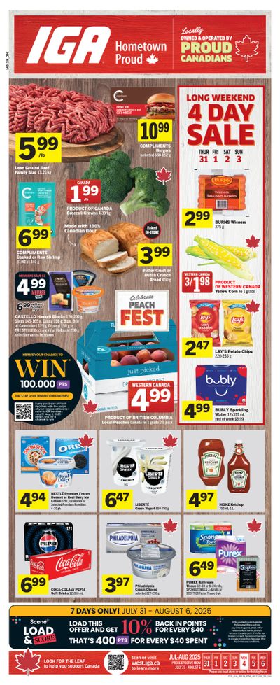 IGA (SK, MB, ON) Flyer July 31 to August 6