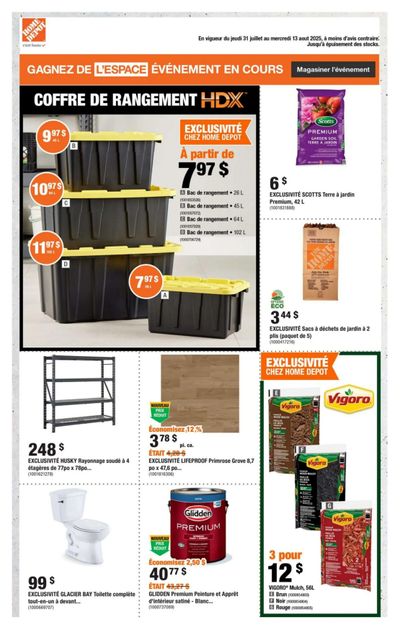 Home Depot (QC) Flyer July 31 to August 13