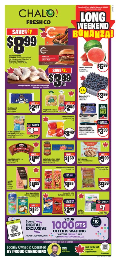 Chalo! FreshCo (West) Flyer July 31 to August 6