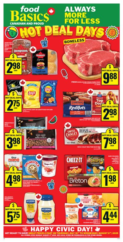 Food Basics Flyer July 31 to August 6