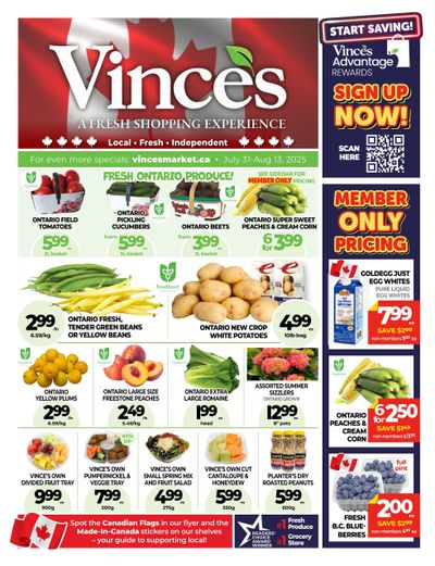 Vince's Market Flyer July 31 to August 13