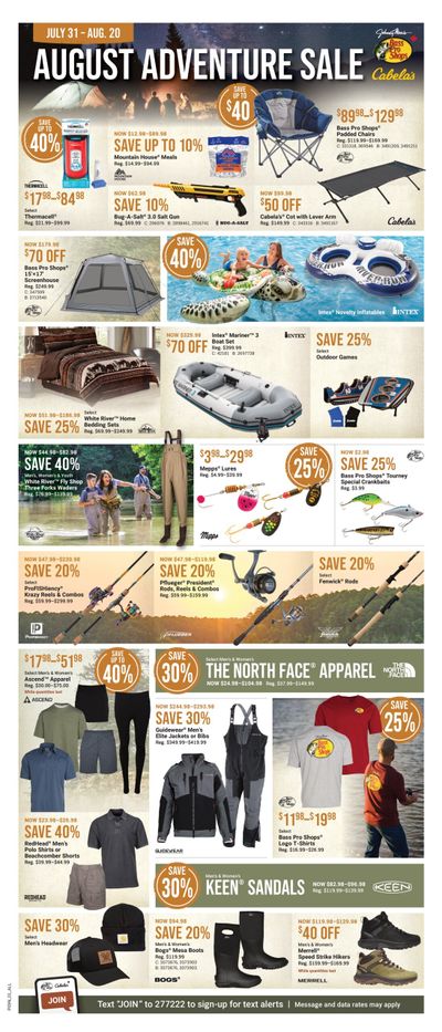 Bass Pro Shops Flyer July 31 to August 20