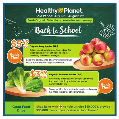 Healthy Planet Flyer July 31 to August 13