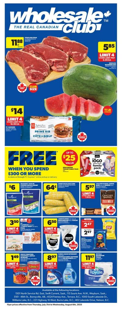 Real Canadian Wholesale Club Flyer July 31 to August 6
