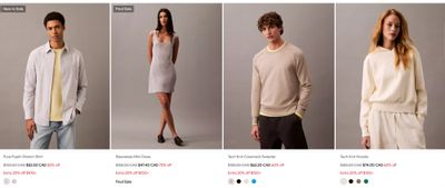 Calvin Klein Canada: End of Season Sale up to $70 off + Extra 20% off $100+