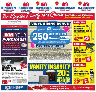 Timber Mart Flyer July 30 to August 12