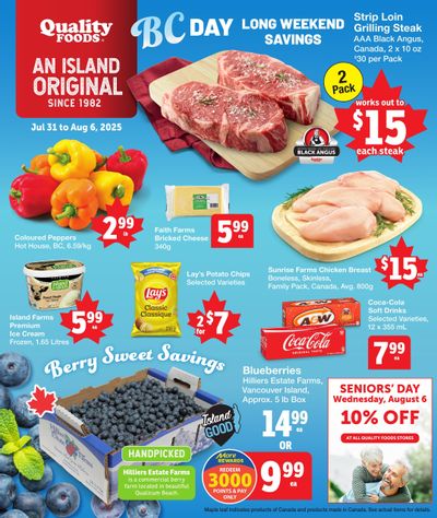 Quality Foods Flyer July 31 to August 6