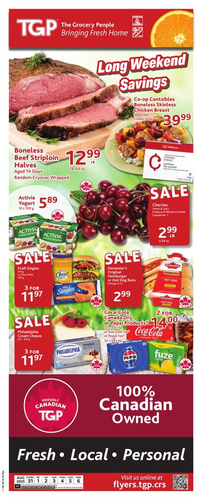 TGP The Grocery People Flyer July 31 to August 6