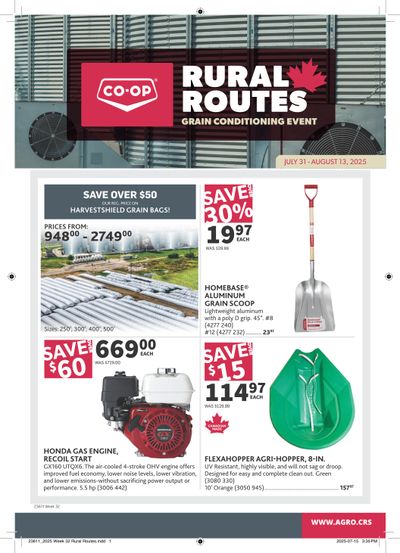 Co-op (West) Rural Routes Flyer July 31 to August 13