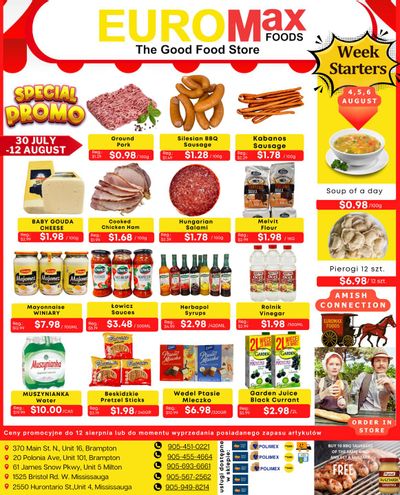 EuroMax Foods Bi-Weekly Flyer July 30 to August 12