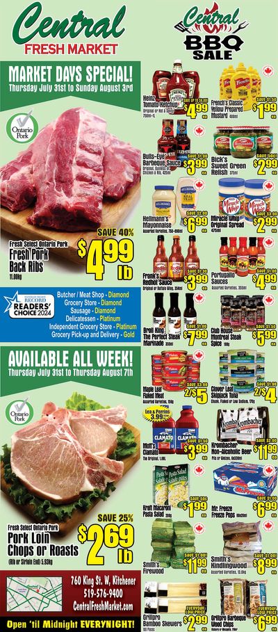 Central Fresh Market Flyer July 31 to August 7