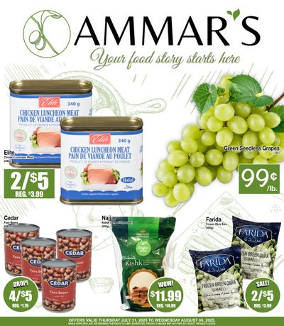 Ammar's Halal Meats Flyer July 31 to August 6