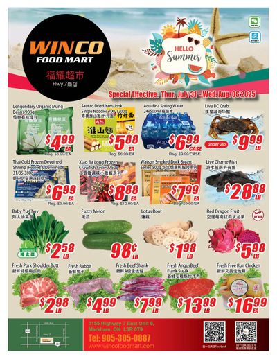 WinCo Food Mart (HWY 7) Flyer July 31 to August 6