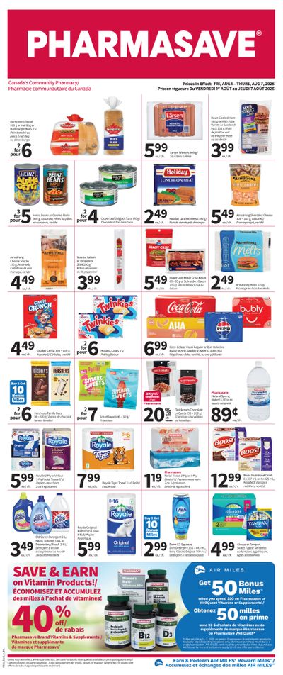 Pharmasave (NB) Flyer August 1 to 7