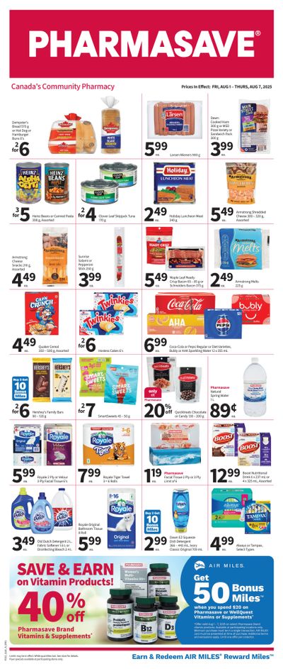 Pharmasave (Atlantic) Flyer August 1 to 7